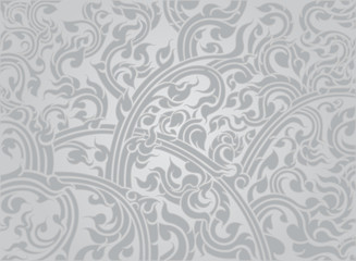 Thai culture art pattern on a gray background