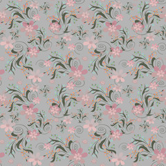 Fototapeta premium Seamless abstract floral pattern