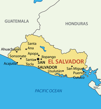El Salvador - vector map