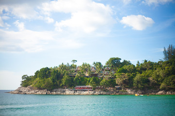 Tropical island coast
