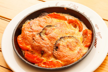 roasted meat with vegetables