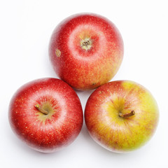 Fresh apples on a light background