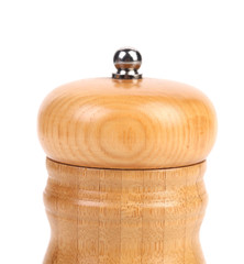 Wooden pepper or salt pot.