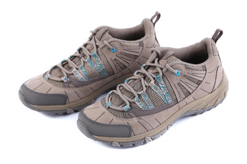 Front view of new sport shoes.