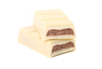 Bars of chocolate with a filling.