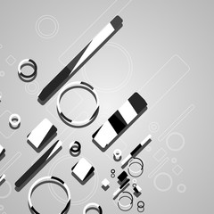 Colorful abstract circles background, dynamic illustration.