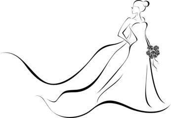 Bride in wedding dress