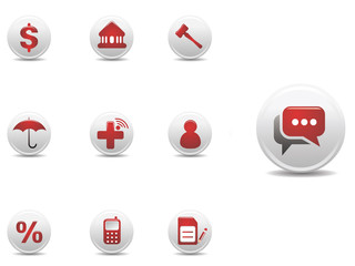 Mortgage and finance icons set