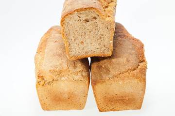 loaves of bread traditionally roasted.  Background. Close up.