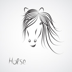 a hand-painted horse symbol vector