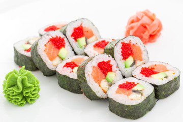 Japanese cuisine - sushi and rolls