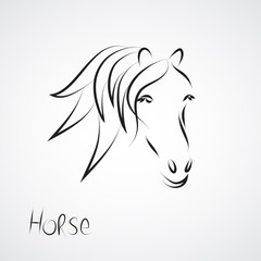 a hand-painted horse symbol vector