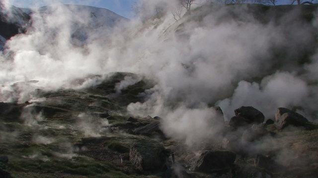 Geysir erupting