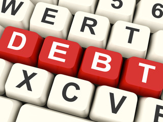 Debt Keys Mean Liability Or Financial Obligation.