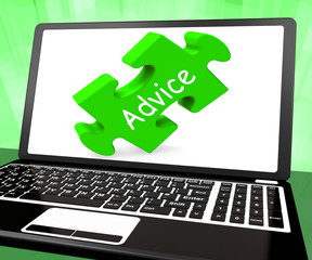 Advice Laptop Means Guidance Advising Or Suggest.