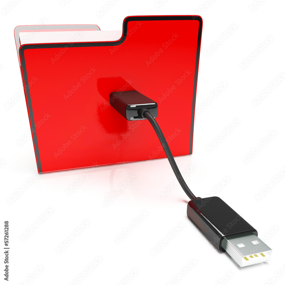 Poster usb folder or file shows storage and memory