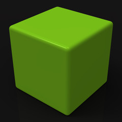 Blank Green Dice Shows Copyspace Cube Or Box