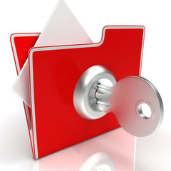 File With Key Shows Secure And Classified