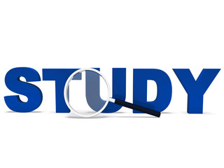 Study Word Shows Studying Student Or Education