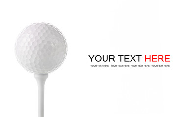 Golf ball on tee
