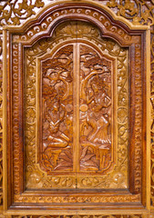 Native Thai style wood carving