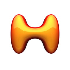 isolated yellow plastic figure