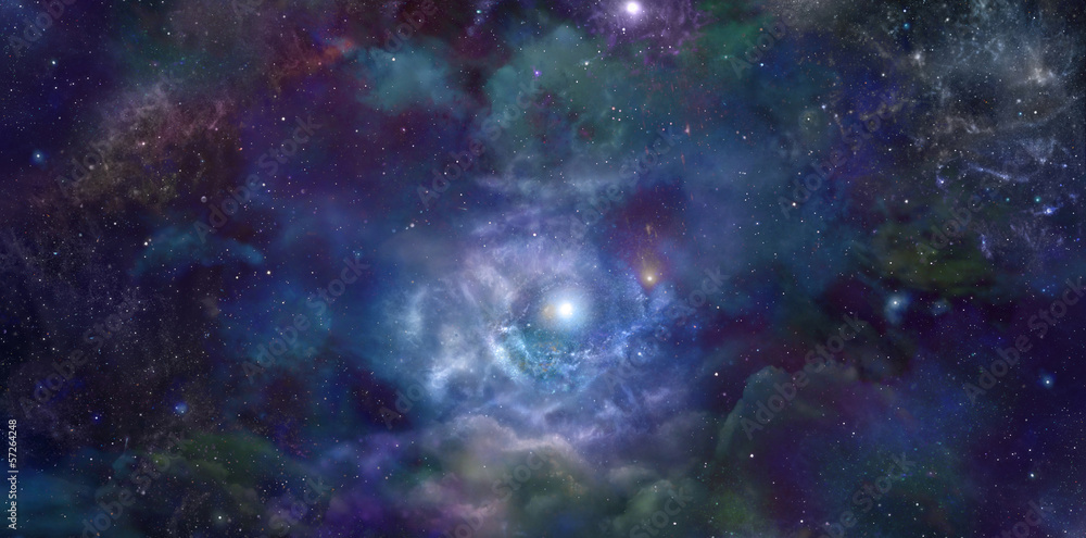 Wall mural outer space nebula website header