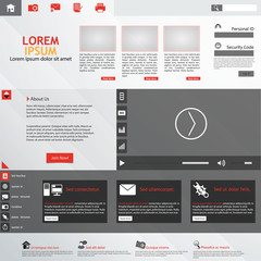 Modern flat Website Template Design