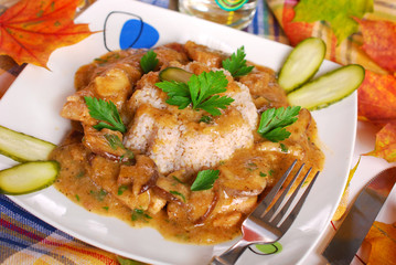 pork and mushroom stew with barley