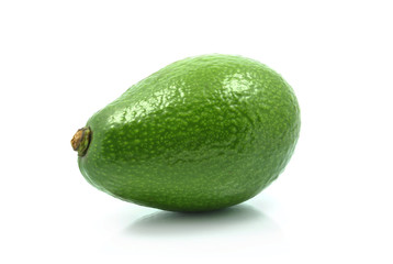 avocado on white background