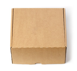 Brown closed cardboard box