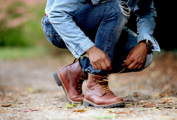 Schuhe binden