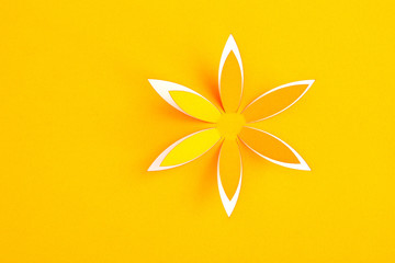 Greeting card with paper flower