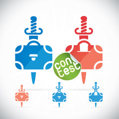 Glossy Business Tournament Illustration, Sign, Symbol