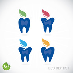 Dentist Symbols, Sign, Illustration, Button, Badge, Logo