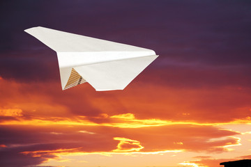 children's paper airplane.