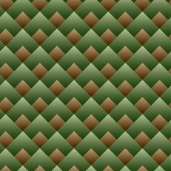 Vector - Seamless Square Pattern Green Set