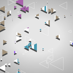 Abstract geometric shapes, dynamic illustration.