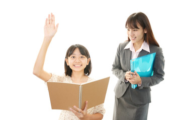 授業を受ける女の子