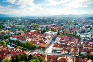 Fototapeta na wymiar Lublana miasta