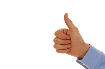 Male hand figuring number one