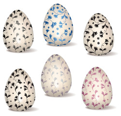 Happy Easter collection. Easter eggs. Vector set.