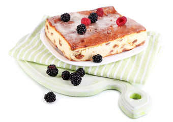 Cheese casserole with raisins