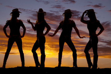 cowgirls silhouette