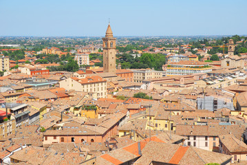 Italy, Cesena aerial view.