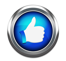 Hand Shaped button thumbs up