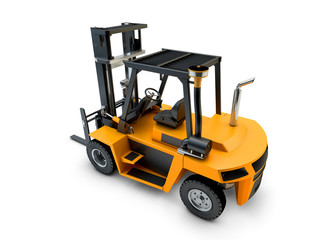 Forklift Lift truck isolated on white background