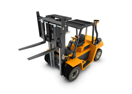 Forklift Lift truck isolated on white background