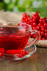 Still life with viburnum  tea