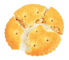 Delicious cracker isolated on white